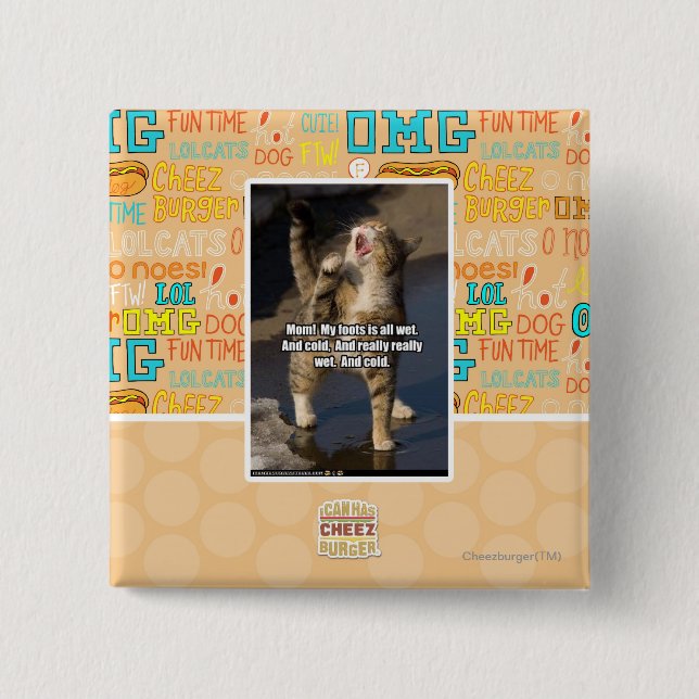 Mum! 15 Cm Square Badge (Front)