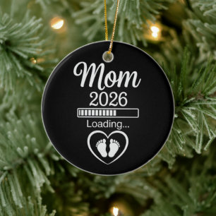 Mum 2026 Loading Dad Pregnancy Announcement Baby Ceramic Ornament