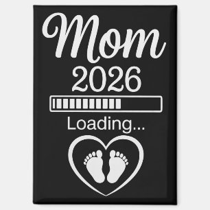 Mum 2026 Loading Dad Pregnancy Announcement Baby Magnet