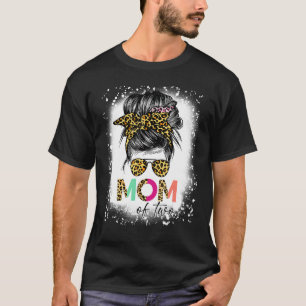 Mum 2 Mothers Day Mom2 Squared Leopard cheetah Mum T-Shirt