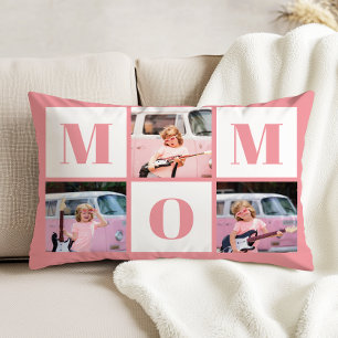 Mum 3 Photo Collage Pink Decorative Cushion