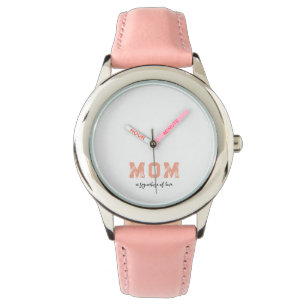 Mum – A Signature of love Modern Luxury pink Watch