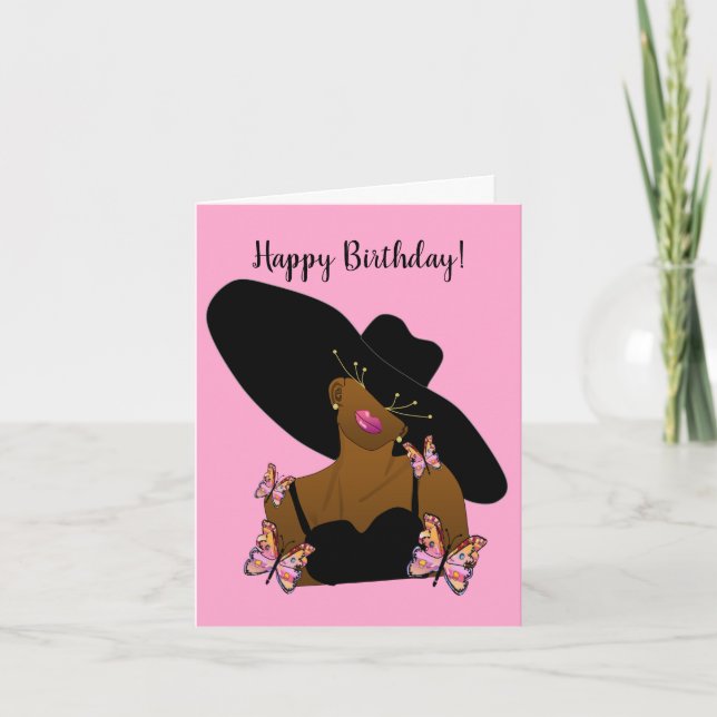 Mum African American Happy Birthday  Card (Front)