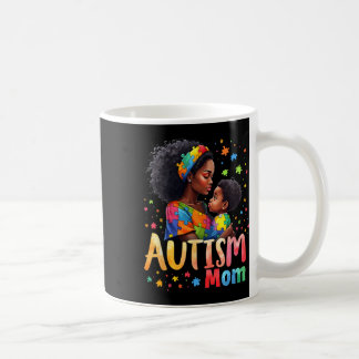 Mum Afro Autism Awareness Mama Black Autism  Coffee Mug