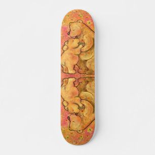 Mum and Baby Bear - Hug - Add Text / Name Skateboard