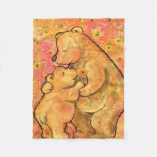 Mum and Baby Bear - Hug Fleece Blanket