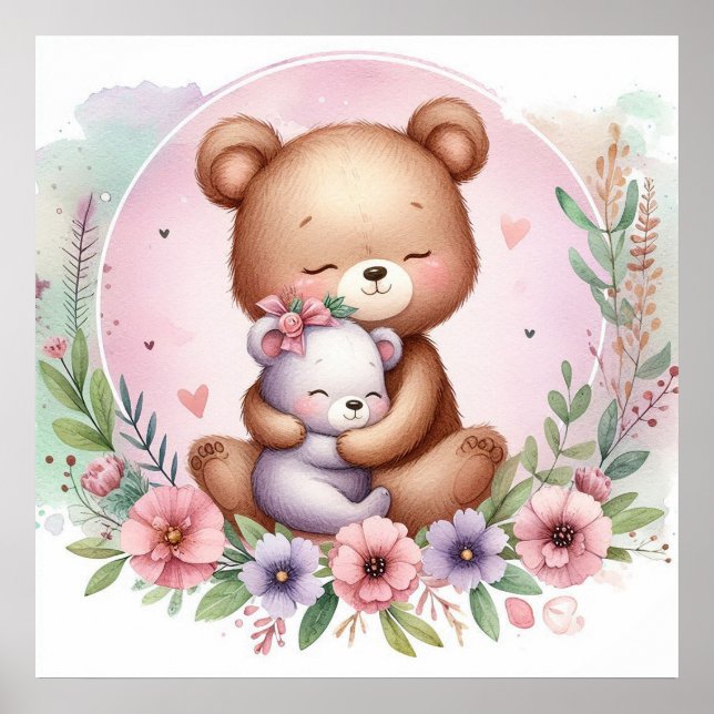 Mum and Baby Bear Poster (Front)