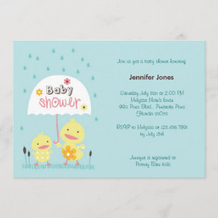 Mum and Baby Chick Invitation