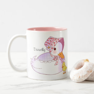 Mum And Baby Duck Two-Tone Coffee Mug