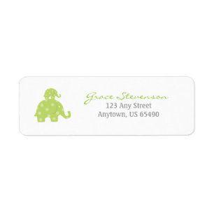Mum and Baby Elephant Baby Labels