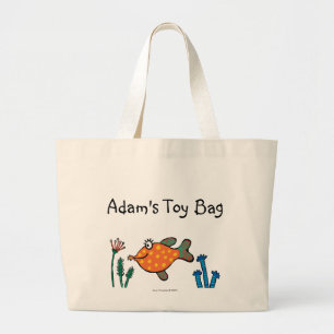 Mum and Baby Fish Kisses Large Tote Bag