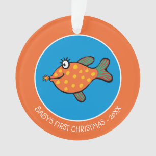 Mum and Baby Fish Kisses Ornament