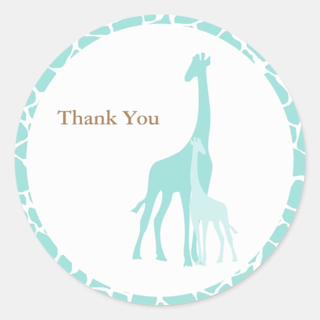 Mum and Baby Giraffe Stickers (Front)