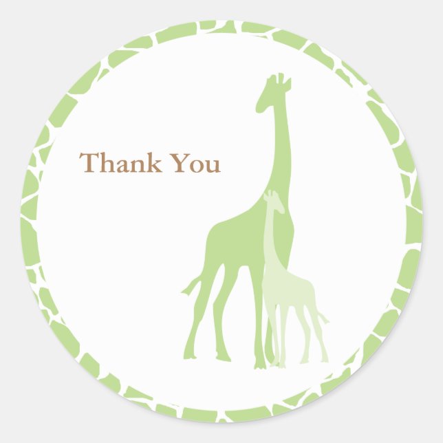 Mum and Baby Giraffe Stickers (Front)