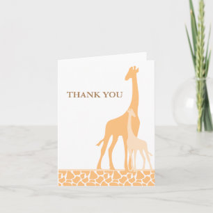 Mum and Baby Giraffe Thank You Cards