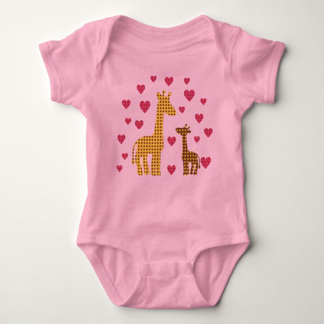 Mum and Baby Giraffes Bodysuit (Front)
