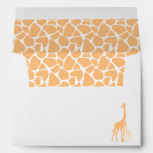 Mum and Baby Orange Giraffes Baby Shower Envelopes