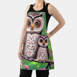 Mum and Baby Owl Apron