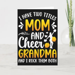 Mum And Cheer Grandma Of A Cheerleader Grandmother Card