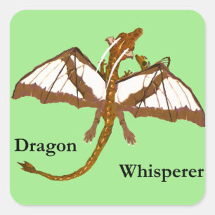 Mum and Child Dragons Square Sticker