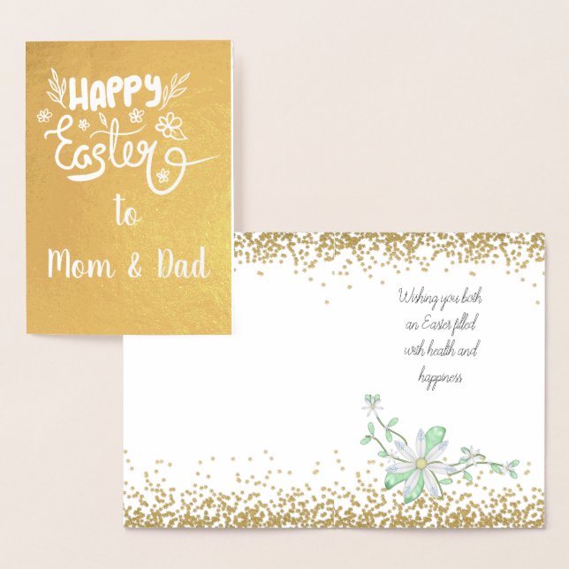 Mum and Dad Easter REAL FOIL Card (Display)