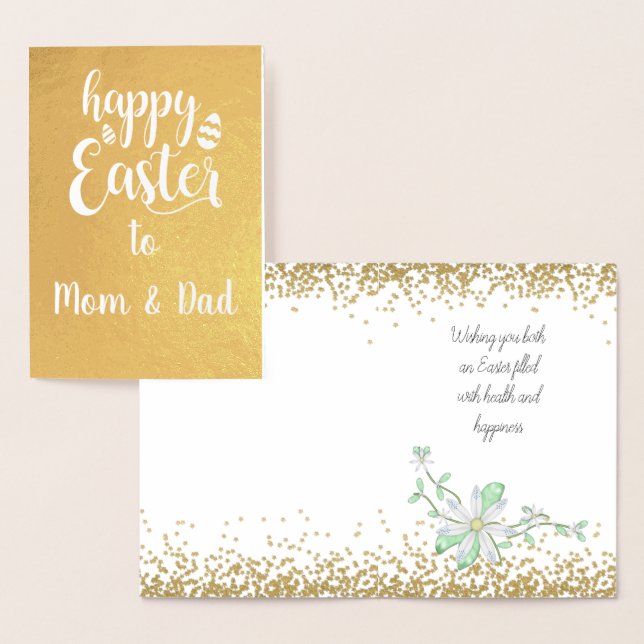 Mum and Dad Easter REAL FOIL Foil Card (Display)