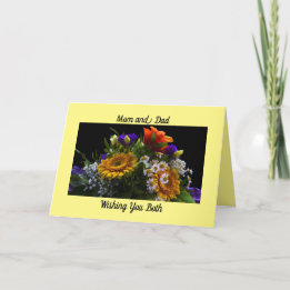 Mum And Dad Floral Easter Card