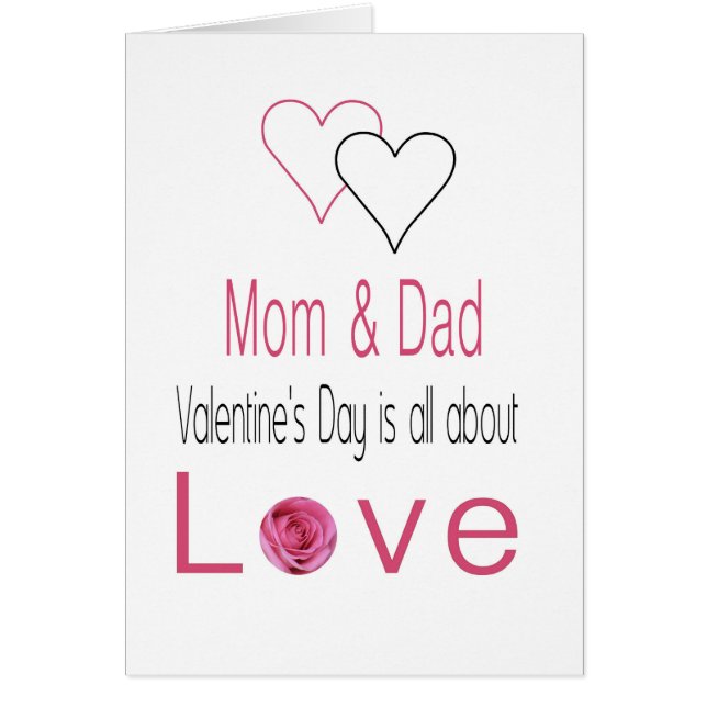 Mum and Dad  Happy Valentine's Day Roses (Front)