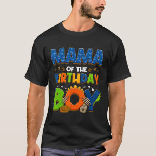 Mum And Dad Mama Birthday Boy Dinosaur Family Part T-Shirt