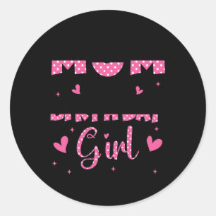 Mum And Dad Of The Birthday Girl Family Matching P Classic Round Sticker
