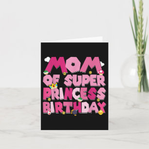 Mum And Dad Princess Birthday Girl Family Party De Card