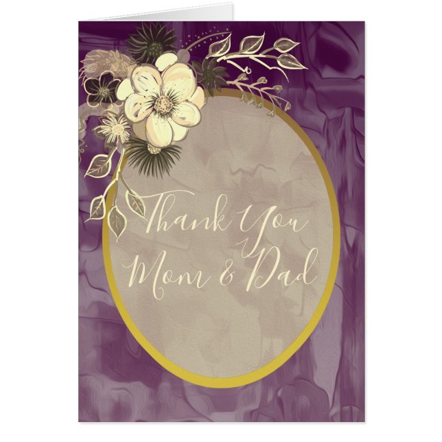 Mum and Dad Wedding Thank You Card (Front)