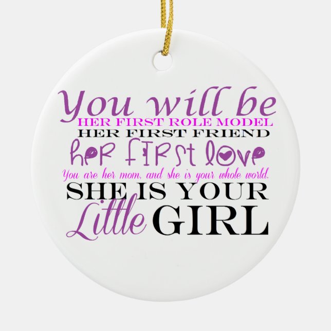 Mum and Daughter: Love Ceramic Tree Decoration (Front)