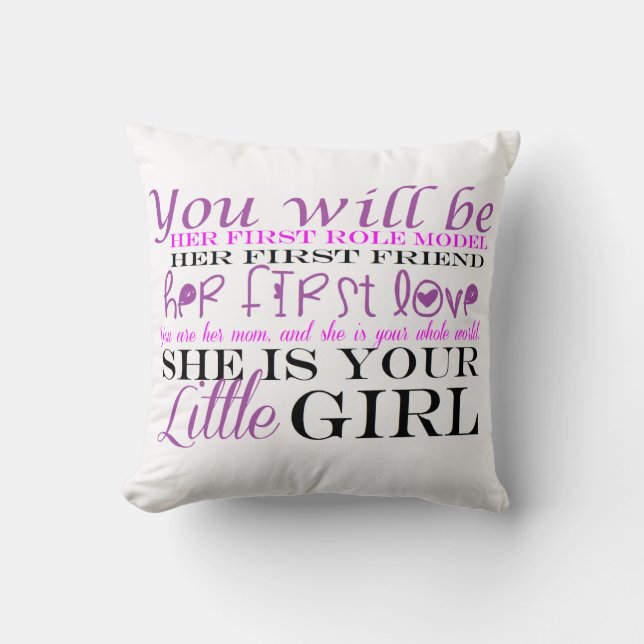 Mum and Daughter: Love Cushion (Front)