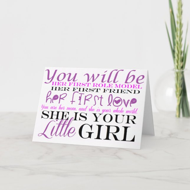 Mum and Daughter: Love, It's a girl Congrats!! Card (Front)