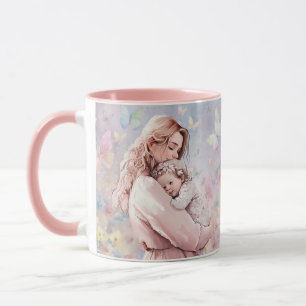 Mum and Daughter Pink Mug