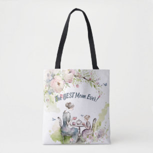Mum and Daughter Tea Party Tote Bag