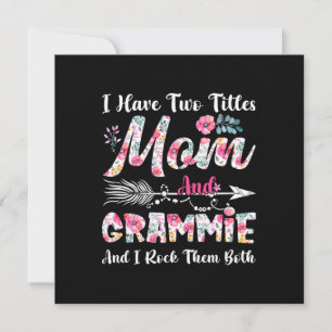 Mum And Grammie Cute Flowers Birthday Holiday Card
