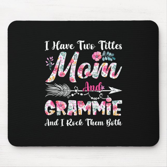 Mum And Grammie Cute Flowers Birthday Mouse Pad (Front)