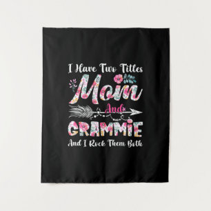 Mum And Grammie Cute Flowers Birthday Tapestry