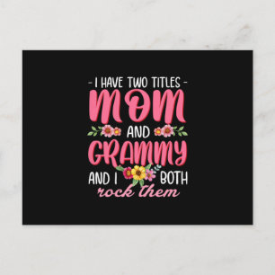Mum And Grammy Birthday Postcard