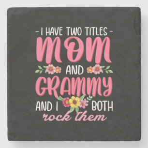 Mum And Grammy Birthday Stone Coaster