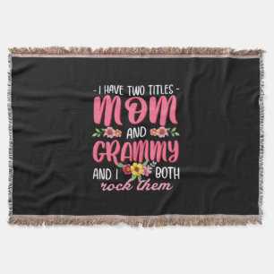 Mum And Grammy Birthday Throw Blanket