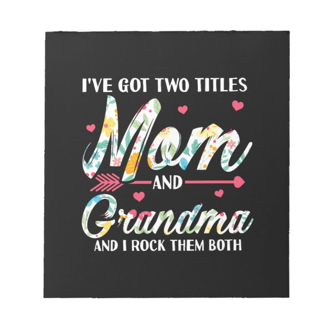 Mum And Grandma Birthday Notepad (Front)