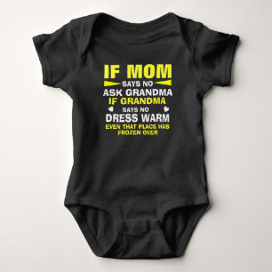 Mum and grandma for spoiled child baby bodysuit