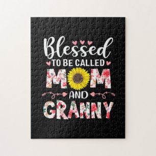 Mum And Granny Floral Birthday Jigsaw Puzzle