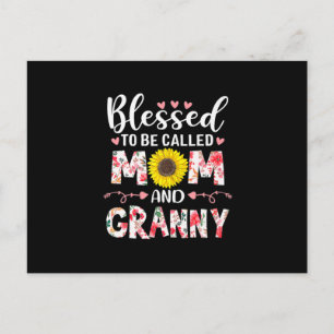 Mum And Granny Floral Birthday Postcard