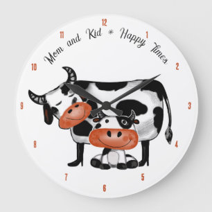 Mum and Kid * Happy Times Wall Clock