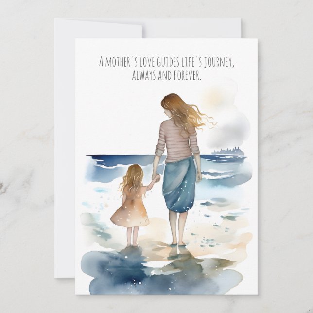Mum and me at the beach | Mother's Day Card (Front)