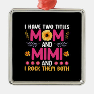 Mum And Mimi Flower Metal Ornament